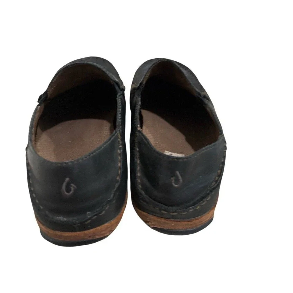 Olukai Moloa  Leather Shoes Black Toffee Size US M9 EU 42